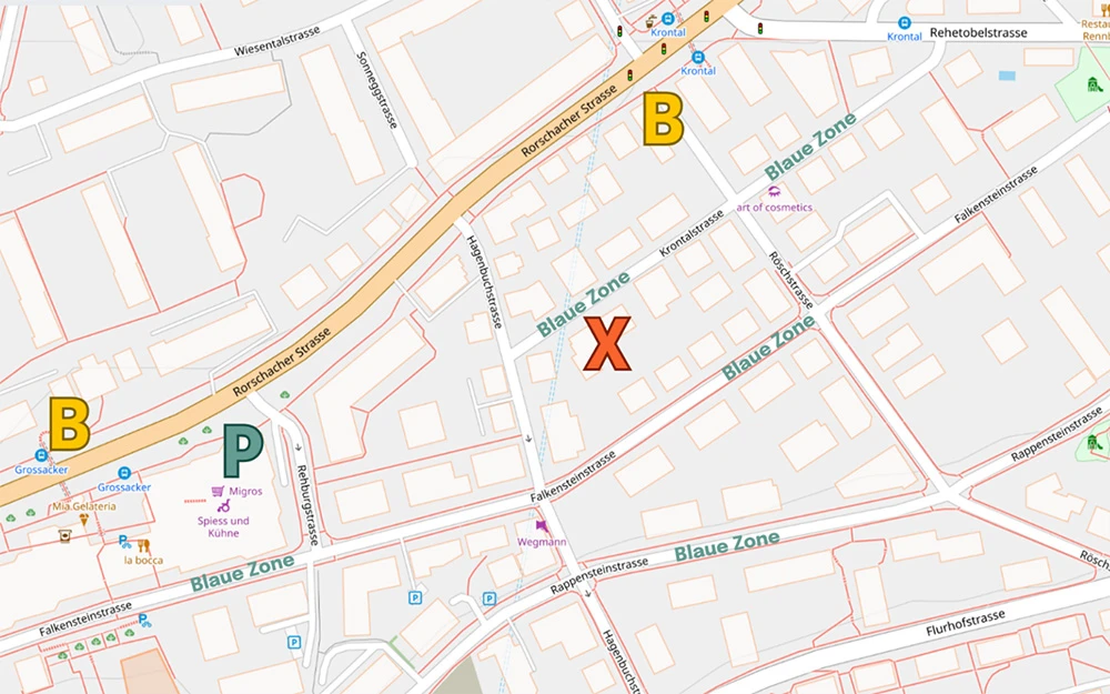 Karte Ausschnitt Anfahrt